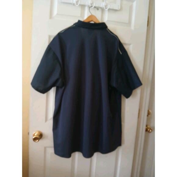 Red Kap Work Shirt Mens 3XL Navy Blue 2 Pocket Work Uniform Short Sleeve Utility - Picture 3 of 15